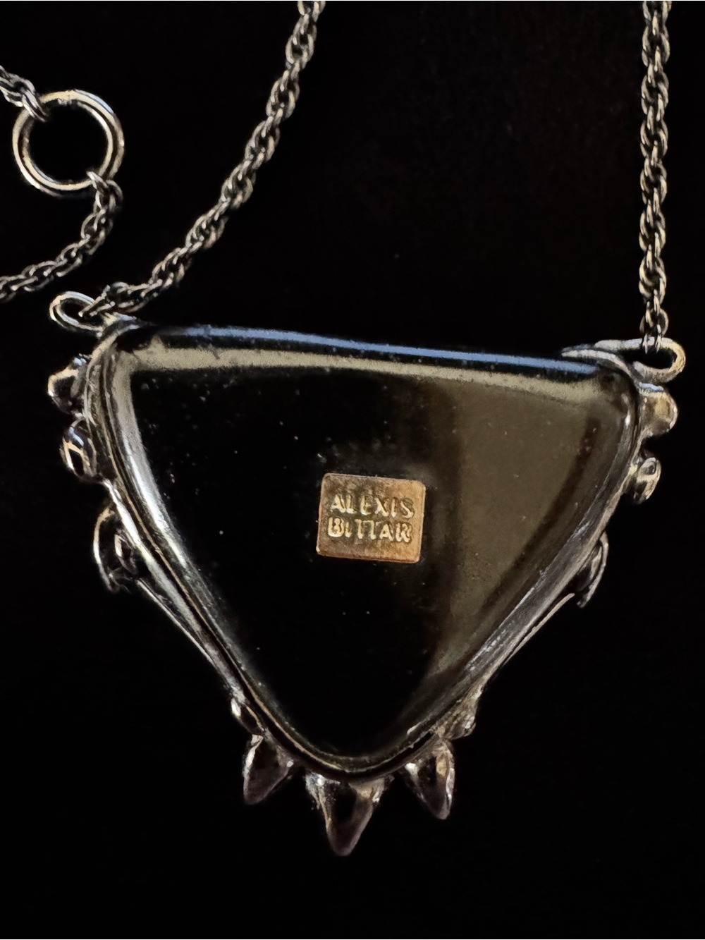 Alexis Bittar Lucite & Crystal Pendant Necklace - Picture 5 of 8